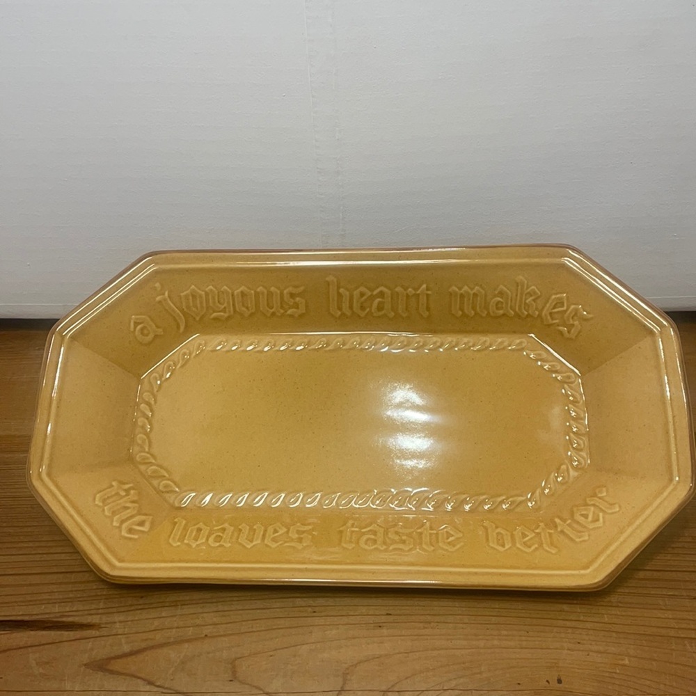 Vintage Tray "A Joyous Heart Makes The Loaves taste Better" Pfaltzgraff USA